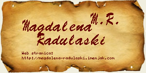 Magdalena Radulaški vizit kartica